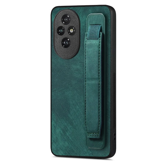 D11 For Honor 200 Pro 5G Case Wristband Leather + TPU Phone Cover