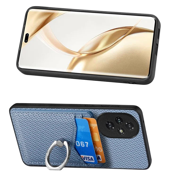 For Honor 200 Pro 5G Case Card Slots Ring Holder Kickstand Phone Cover