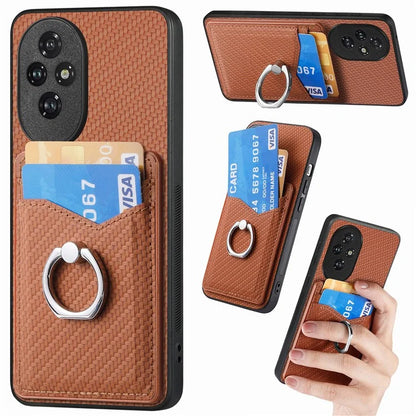 For Honor 200 Pro 5G Case Card Slots Ring Holder Kickstand Phone Cover