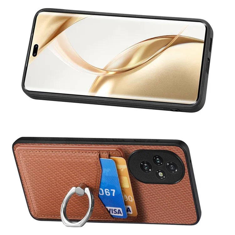 For Honor 200 Pro 5G Case Card Slots Ring Holder Kickstand Phone Cover