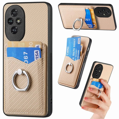For Honor 200 Pro 5G Case Card Slots Ring Holder Kickstand Phone Cover