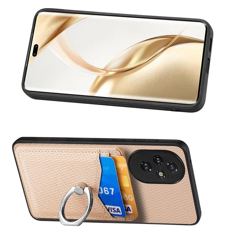 For Honor 200 Pro 5G Case Card Slots Ring Holder Kickstand Phone Cover