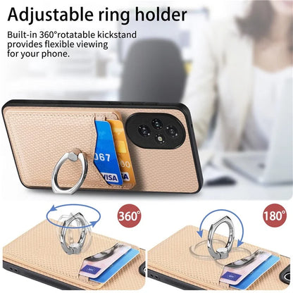 For Honor 200 Pro 5G Case Card Slots Ring Holder Kickstand Phone Cover