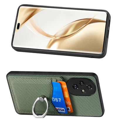 For Honor 200 Pro 5G Case Card Slots Ring Holder Kickstand Phone Cover