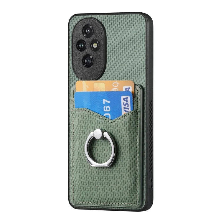 For Honor 200 Pro 5G Case Card Slots Ring Holder Kickstand Phone Cover