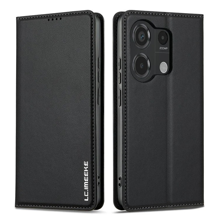 LC.IMEEKE L1 Series for Xiaomi Poco M6 Pro 4G / Redmi Note 13 Pro 4G Case PU Leather Wallet Stand Phone Cover