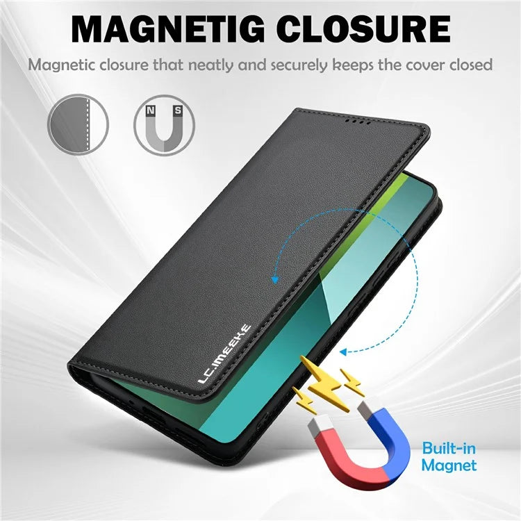 LC.IMEEKE L1 Series for Xiaomi Poco M6 Pro 4G / Redmi Note 13 Pro 4G Case PU Leather Wallet Stand Phone Cover