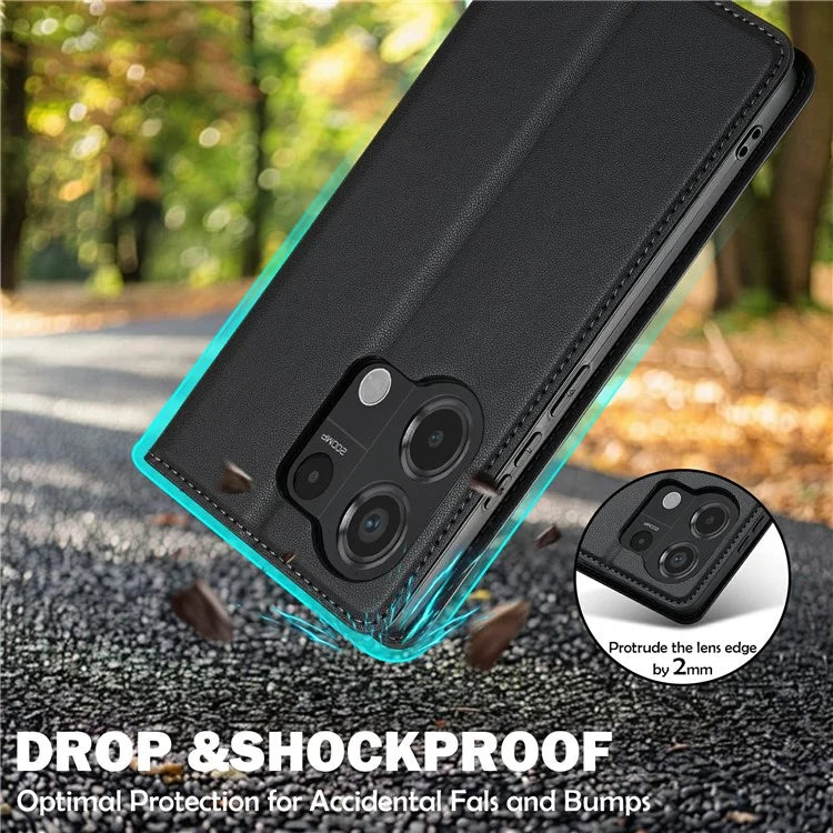 LC.IMEEKE L1 Series for Xiaomi Poco M6 Pro 4G / Redmi Note 13 Pro 4G Case PU Leather Wallet Stand Phone Cover