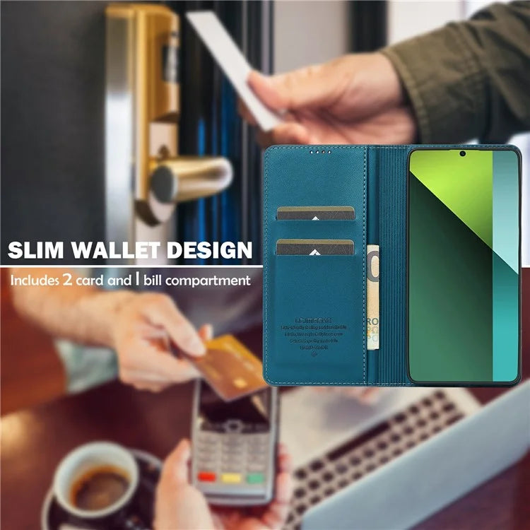 LC.IMEEKE L1 Series for Xiaomi Poco M6 Pro 4G / Redmi Note 13 Pro 4G Case PU Leather Wallet Stand Phone Cover