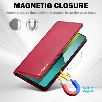 LC.IMEEKE L1 Series for Xiaomi Poco M6 Pro 4G / Redmi Note 13 Pro 4G Case PU Leather Wallet Stand Phone Cover