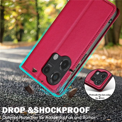LC.IMEEKE L1 Series for Xiaomi Poco M6 Pro 4G / Redmi Note 13 Pro 4G Case PU Leather Wallet Stand Phone Cover
