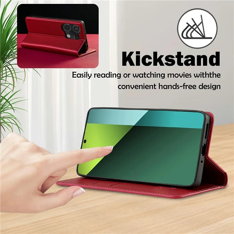 LC.IMEEKE L1 Series for Xiaomi Poco M6 Pro 4G / Redmi Note 13 Pro 4G Case PU Leather Wallet Stand Phone Cover
