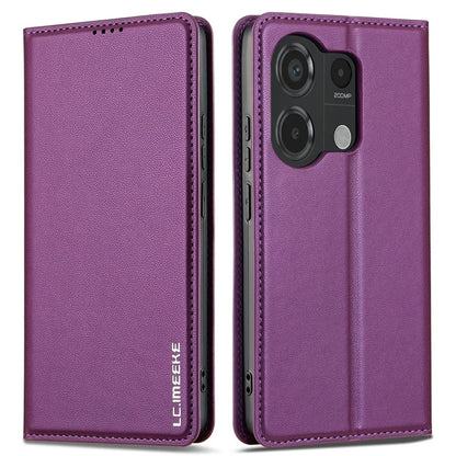 LC.IMEEKE L1 Series for Xiaomi Poco M6 Pro 4G / Redmi Note 13 Pro 4G Case PU Leather Wallet Stand Phone Cover
