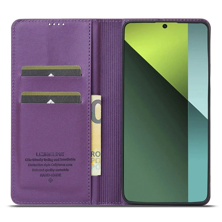 LC.IMEEKE L1 Series for Xiaomi Poco M6 Pro 4G / Redmi Note 13 Pro 4G Case PU Leather Wallet Stand Phone Cover