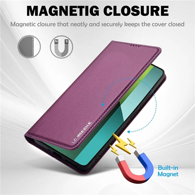 LC.IMEEKE L1 Series for Xiaomi Poco M6 Pro 4G / Redmi Note 13 Pro 4G Case PU Leather Wallet Stand Phone Cover