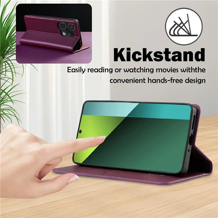 LC.IMEEKE L1 Series for Xiaomi Poco M6 Pro 4G / Redmi Note 13 Pro 4G Case PU Leather Wallet Stand Phone Cover