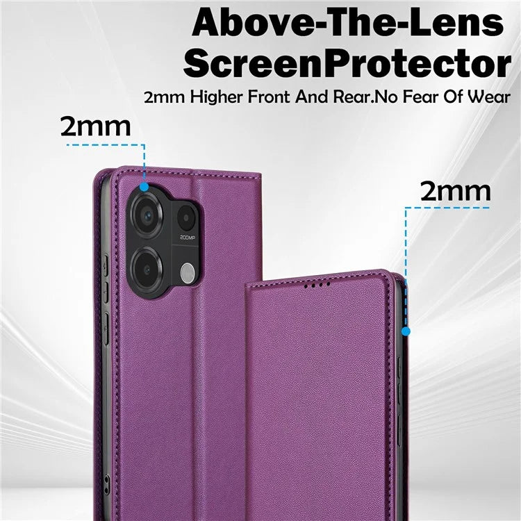 LC.IMEEKE L1 Series for Xiaomi Poco M6 Pro 4G / Redmi Note 13 Pro 4G Case PU Leather Wallet Stand Phone Cover