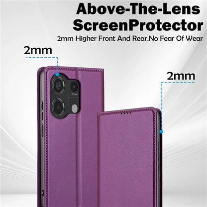 LC.IMEEKE L1 Series for Xiaomi Poco M6 Pro 4G / Redmi Note 13 Pro 4G Case PU Leather Wallet Stand Phone Cover