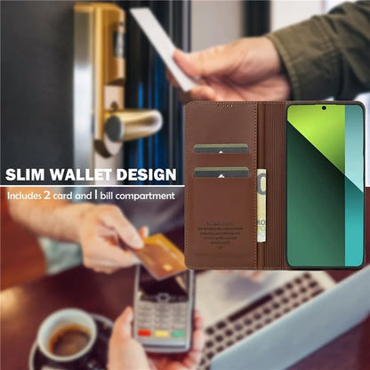 LC.IMEEKE L1 Series for Xiaomi Poco M6 Pro 4G / Redmi Note 13 Pro 4G Case PU Leather Wallet Stand Phone Cover