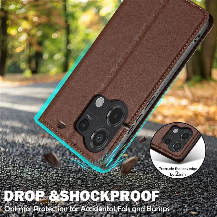 LC.IMEEKE L1 Series for Xiaomi Poco M6 Pro 4G / Redmi Note 13 Pro 4G Case PU Leather Wallet Stand Phone Cover