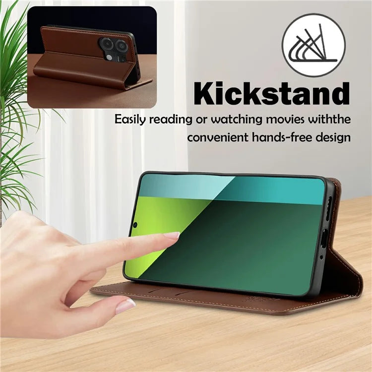 LC.IMEEKE L1 Series for Xiaomi Poco M6 Pro 4G / Redmi Note 13 Pro 4G Case PU Leather Wallet Stand Phone Cover