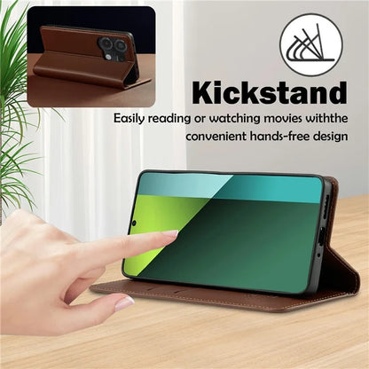 LC.IMEEKE L1 Series for Xiaomi Poco M6 Pro 4G / Redmi Note 13 Pro 4G Case PU Leather Wallet Stand Phone Cover