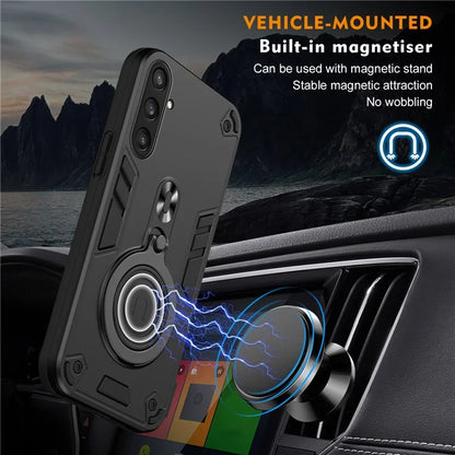 For Samsung Galaxy S24 FE Case Rotatable Kickstand PC+TPU Drop Protection Phone Cover