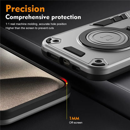 For Samsung Galaxy S24 Ultra Case Rotatable Kickstand PC+TPU Drop Protection Phone Cover