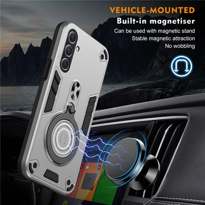 For Samsung Galaxy A55 5G Case Rotatable Kickstand PC+TPU Drop Protection Phone Cover