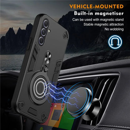 For Samsung Galaxy A55 5G Case Rotatable Kickstand PC+TPU Drop Protection Phone Cover
