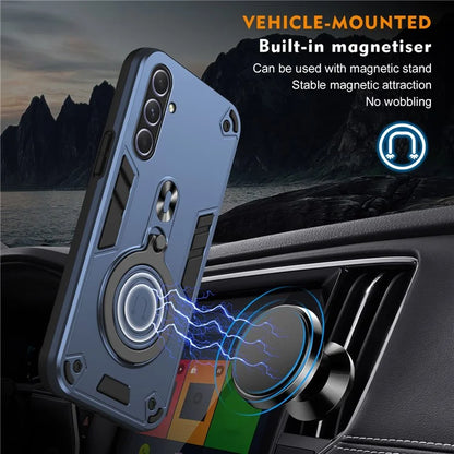 For Samsung Galaxy A55 5G Case Rotatable Kickstand PC+TPU Drop Protection Phone Cover