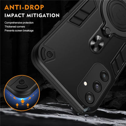 For Samsung Galaxy S24 Case Rotatable Kickstand PC+TPU Drop Protection Phone Cover