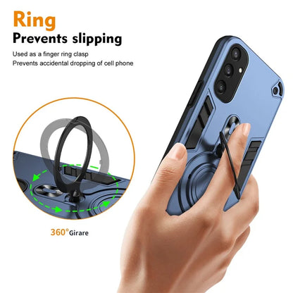 For Samsung Galaxy S24 Case Rotatable Kickstand PC+TPU Drop Protection Phone Cover