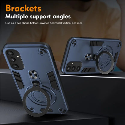 For Samsung Galaxy S24 Case Rotatable Kickstand PC+TPU Drop Protection Phone Cover