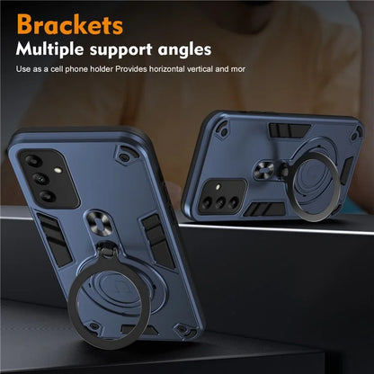 For Samsung Galaxy A05s 4G Case Rotatable Kickstand PC+TPU Drop Protection Phone Cover