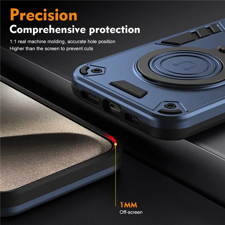 For Samsung Galaxy A05s 4G Case Rotatable Kickstand PC+TPU Drop Protection Phone Cover