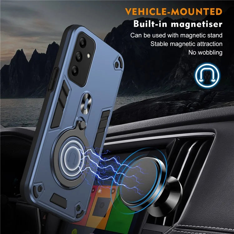 For Samsung Galaxy A05s 4G Case Rotatable Kickstand PC+TPU Drop Protection Phone Cover