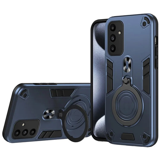 For Samsung Galaxy A15 4G / 5G Case Rotatable Kickstand PC+TPU Drop Protection Phone Cover