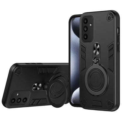 For Samsung Galaxy A15 4G / 5G Case Rotatable Kickstand PC+TPU Drop Protection Phone Cover
