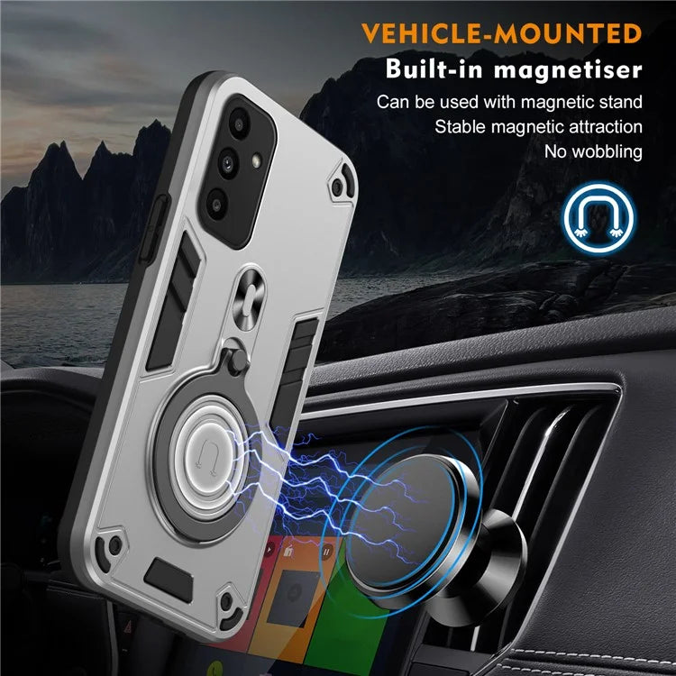 For Samsung Galaxy A15 4G / 5G Case Rotatable Kickstand PC+TPU Drop Protection Phone Cover