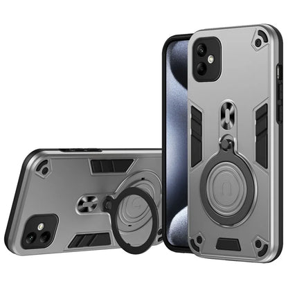For Samsung Galaxy A05 4G Case Rotatable Kickstand PC+TPU Drop Protection Phone Cover