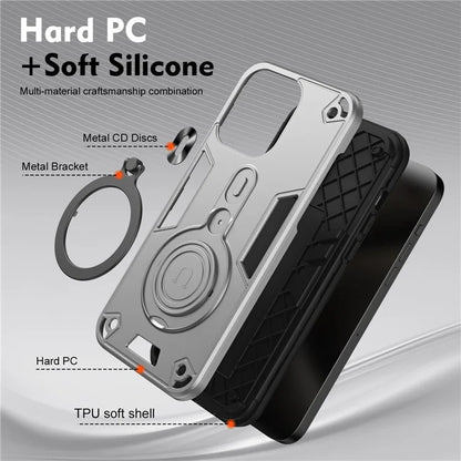 For Samsung Galaxy A05 4G Case Rotatable Kickstand PC+TPU Drop Protection Phone Cover