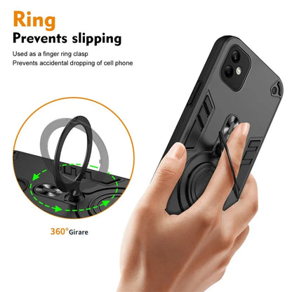For Samsung Galaxy A05 4G Case Rotatable Kickstand PC+TPU Drop Protection Phone Cover