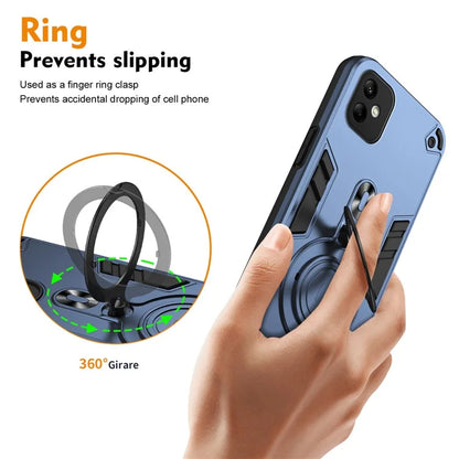 For Samsung Galaxy A05 4G Case Rotatable Kickstand PC+TPU Drop Protection Phone Cover