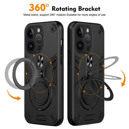 For iPhone 14 Pro Case Rotatable Kickstand PC+TPU Drop Protection Phone Cover