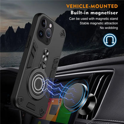 For iPhone 14 Pro Max Case Rotatable Kickstand PC+TPU Drop Protection Phone Cover
