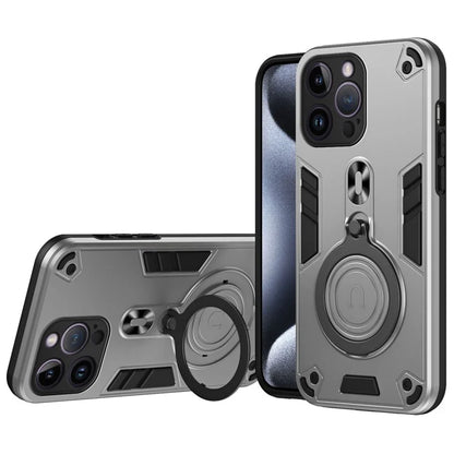 For iPhone 14 Pro Max Case Rotatable Kickstand PC+TPU Drop Protection Phone Cover