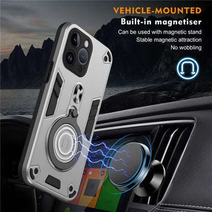 For iPhone 14 Pro Max Case Rotatable Kickstand PC+TPU Drop Protection Phone Cover
