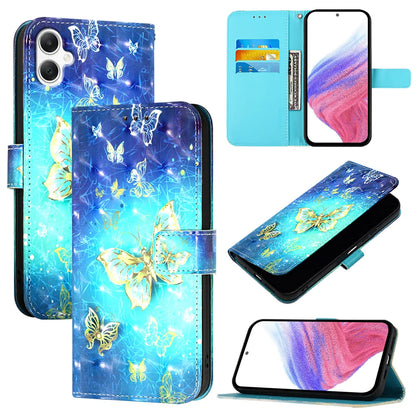For Samsung Galaxy A06 Leather Case YB Pattern Printing Leather Series-2 Pattern Printing Wallet Stand Cover