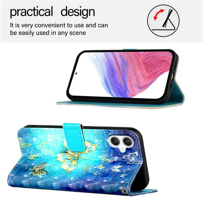For Samsung Galaxy A06 Leather Case YB Pattern Printing Leather Series-2 Pattern Printing Wallet Stand Cover